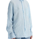 LIGHT BLUE LINEN SHIRT WIDE FIT