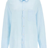 LIGHT BLUE LINEN SHIRT WIDE FIT