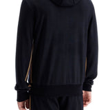 WOOL JERSEY ZIP-UP SWEATSHIRT WITH