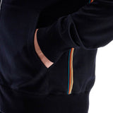 WOOL JERSEY ZIP-UP SWEATSHIRT WITH