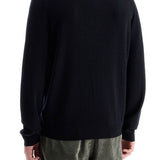 MERINO WOOL POLO-STYLE PULLOVER SWEATER