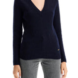 REGULAR FIT V-NECK PULLOVER SWEATER.