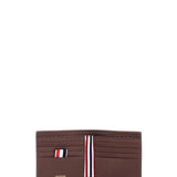 COMPACT DARK BROWN CALFSKIN WALLET WITH SLOTS