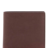 COMPACT DARK BROWN CALFSKIN WALLET WITH SLOTS