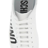 LEATHER SNEAKERS WITH LOGO PRINT