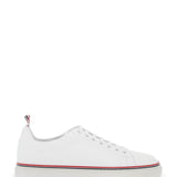 SMOOTH LEATHER SNEAKERS WITH TRICOLOR DETAIL.