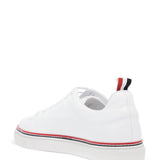 SMOOTH LEATHER SNEAKERS WITH TRICOLOR DETAIL.