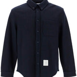 HERRINGBONE WOOL BLEND OVERSHIRT