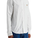 MEN'S WHITE COTTON SHIRT WITH FOX EMBROIDERY