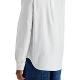 MEN'S WHITE COTTON SHIRT WITH FOX EMBROIDERY