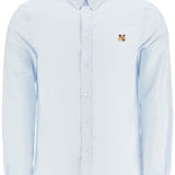 LIGHT BLUE COTTON SHIRT WITH MINI FOX EMBROIDERY