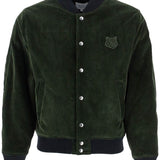 RANGER GREEN POLYESTER BOMBER WITH EMBROIDERED LOGO