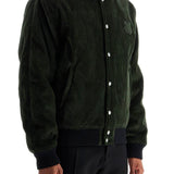 RANGER GREEN POLYESTER BOMBER WITH EMBROIDERED LOGO