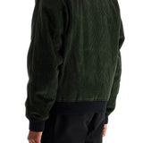 RANGER GREEN POLYESTER BOMBER WITH EMBROIDERED LOGO