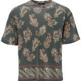 T-SHIRT GIROCOLLO CON STAMPA PAISLEY