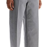 MEDIUM GREY COTTON CHINO UTILITY PANTS