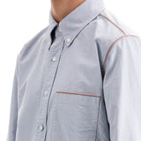 BUTTON-DOWN SHIRT WITH GROS-GRAIN TRIM