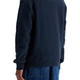 NAVY BLUE STRIPED COTTON SWEATSHIRT