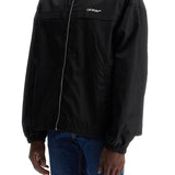 BOXY WINDBREAKER JACKET WITH HOOD