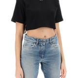 CROPPED T-SHIRT WITH OFF EMBROIDERY