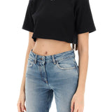 CROPPED T-SHIRT WITH OFF EMBROIDERY