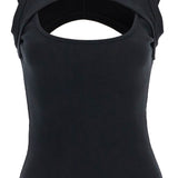 LAYERED SLEEVELESS TOP WITH