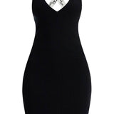 KNITTED DRESS WITH BRANDED STRAPS