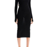 LIGHTWEIGHT KNIT MIDI DRESS