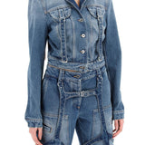 DENIM JACKET WITH HARNESS DETAILS