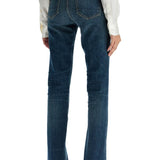 FLARE MID-RISE JEANS WITH