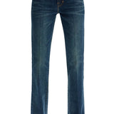 FLARE MID-RISE JEANS WITH