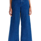 WIDE FLARED LEG JEANS WITH A