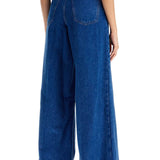 WIDE FLARED LEG JEANS WITH A