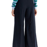 TROPICAL WOOL PALAZZO PANTS FOR