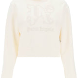 CROPPED HOODIE WITH MONOGRAM EMBROIDERY