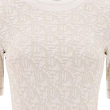 MONOGRAM CROPPED TOP IN LUREX KNIT