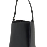 MINIMALIST BLACK LEATHER CROSSBODY BAG WITH ADJUSTABLE STRAP