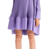 SHORT PLEATED DRESS WITH RUFFLES