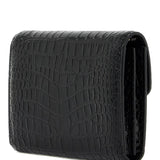 "EMBOSSED CROCODILE LEATHER MINI CLUTCH