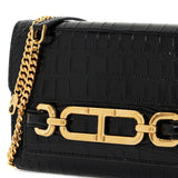 "EMBOSSED CROCODILE LEATHER MINI CLUTCH