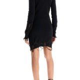 DESTROYED KNIT MINI DRESS