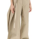 COTTON GABARDINE TROUSERS