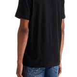 MEN'S BLACK COTTON T-SHIRT WITH RED LOGO