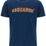 T-SHIRT IN COTONE BLU NAVY CON SCOLLO AMPIO