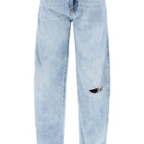 "OVERSIZED JEANS WITH DESTROYED