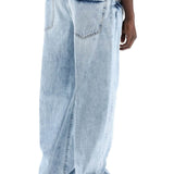 "OVERSIZED JEANS WITH DESTROYED