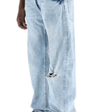 "OVERSIZED JEANS WITH DESTROYED