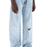 "OVERSIZED JEANS WITH DESTROYED