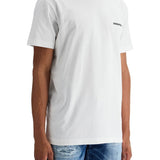 MEN'S WHITE COTTON T-SHIRT WITH EMBROIDERED LOGO