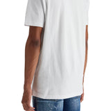 WHITE COTTON T-SHIRT WITH EMBROIDERED LOGO